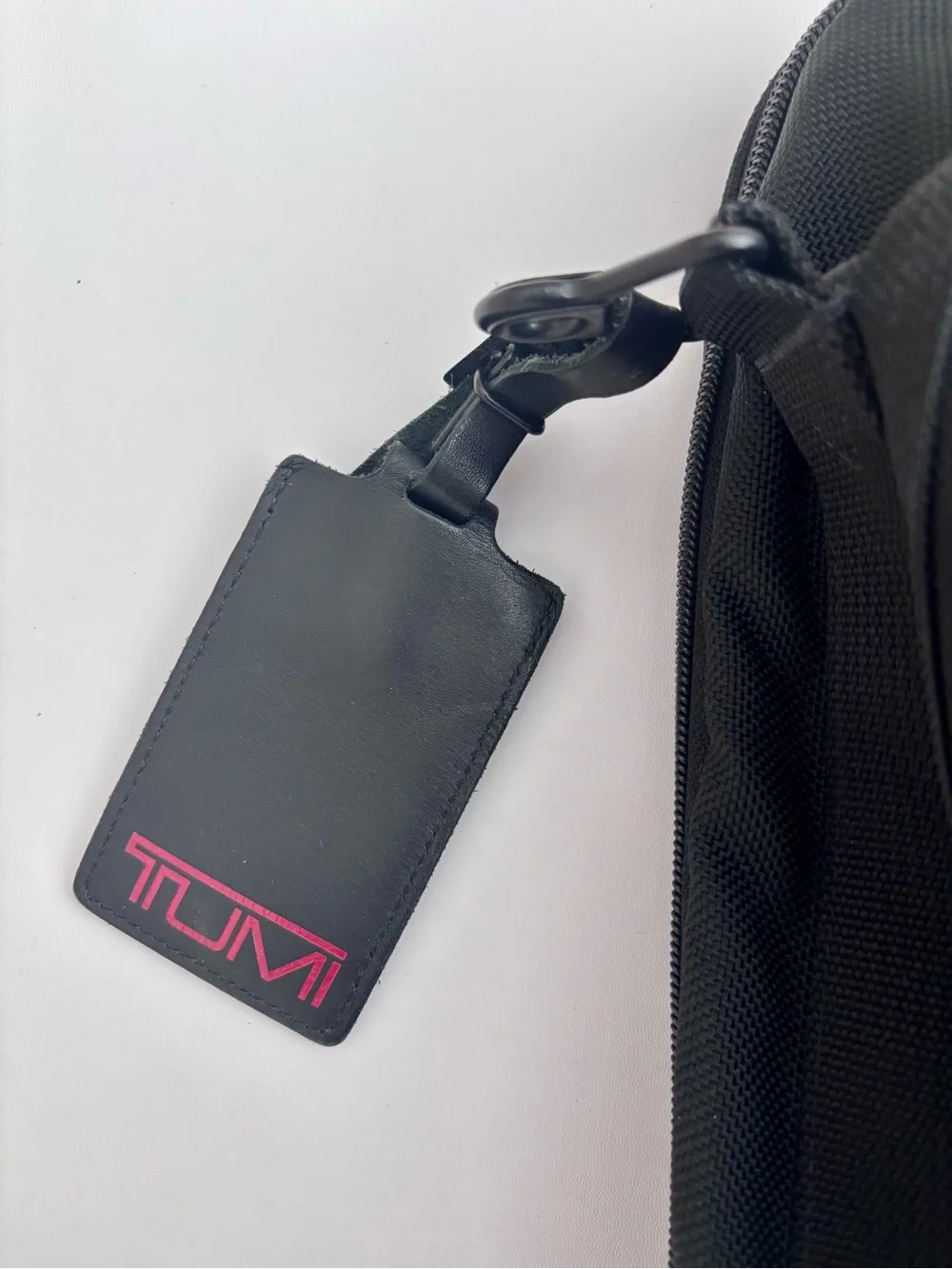 TUMI Black Nylon Expandable Weekender Duffel Bag